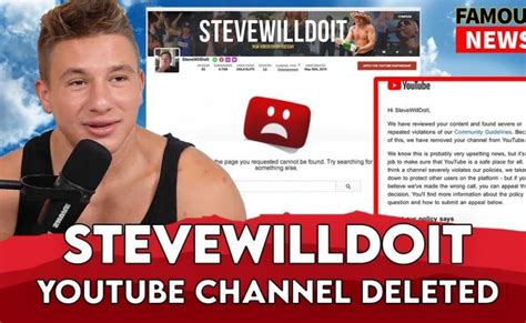 SteveWillDoIt permanently banned from YouTube,。